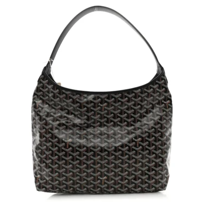 GOYARD BOHEME HOBO PM BLACK GOYARDINE CANVAS