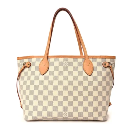 LOUIS VUITTON NEO NEVERFULL PM DAMIER AZUR CANVAS BEIGE INTERIOR GOLD HARDWARE