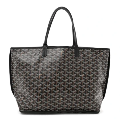 GOYARD REVERSIBLE ANJOU TOTE PM BLACK GOYARDINE CANVAS
