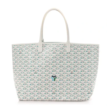 GOYARD SAINT LOUIS CLAIRE VOIE PM WHITE OPALINE GOYARDINE CANVAS