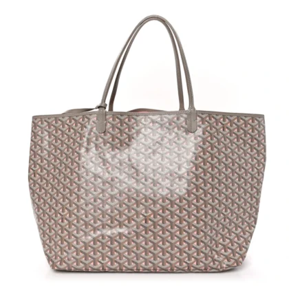 GOYARD SAINT LOUIS CLAIRE VOIE GM GREGE / POWDER PINK GOYARDINE CANVAS