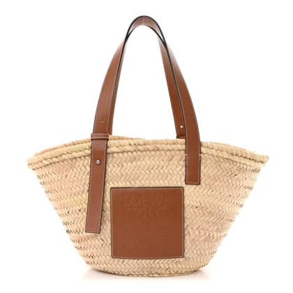 LOEWE BASKET TOTE BAG SMALL NATURAL/TAN RAFFIA