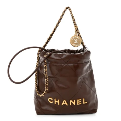 GRADE CHANEL 22 MINI BROWN BAG FOR WOMEN