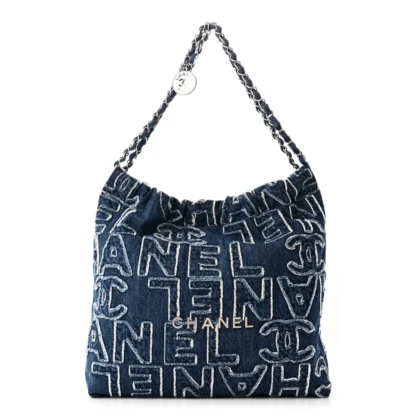 CHANEL 22 BLUE DENIM HANDBAG ?C LUXURY QUALITY