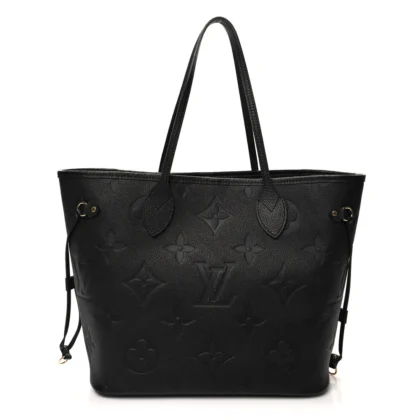 LOUIS VUITTON NEVERFULL MM BLACK GIANT MONOGRAM EMPREINTE LEATHER