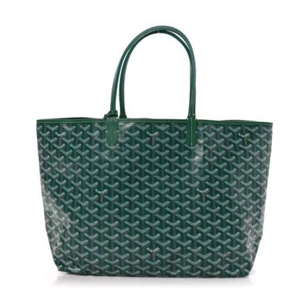 GOYARD SAINT LOUIS TOTE PM GREEN GOYARDINE CANVAS