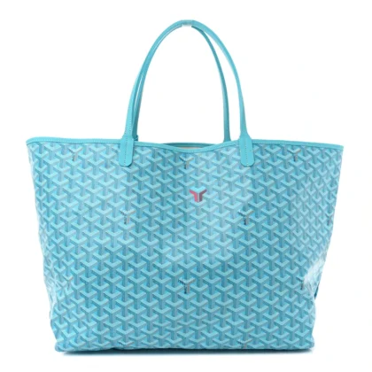 GOYARD SAINT LOUIS GM BALISE BEACH TOWEL SET TURQUOISE GOYARDINE CANVAS