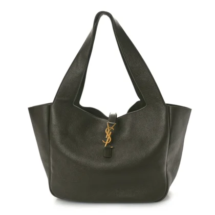 SAINT LAURENT LARGE BEA TOTE MUSK GRAINED GRAINED DEERSKIN LEATHER AGED GOLD HARDWARE