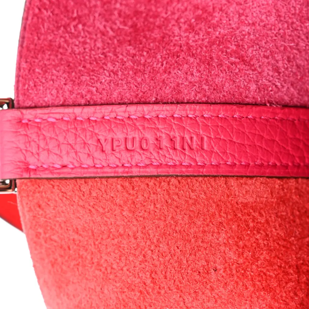 HERMES CASAQUE PICOTIN LOCK 22 MM ROSE EXTR??ME / ROSE MEXICO / ROUGE DE COEUR TAURILLON CLEMENCE LEATHER PALLADIUM SILVER HARDWARE - Image 8