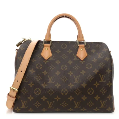 LOUIS VUITTON SPEEDY BANDOULIERE 30 MONOGRAM CANVAS BRASS HARDWARE