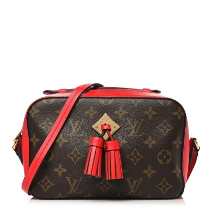 LOUIS VUITTON SAINTONGE PM COQUELICOT MONOGRAM CANVAS GOLD HARDWARE