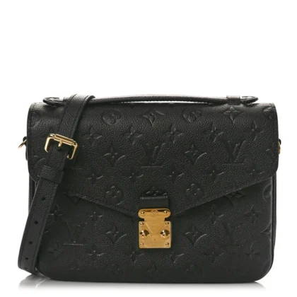 LOUIS VUITTON POCHETTE METIS PM BLACK EMPREINTE LEATHER BRASS HARDWARE