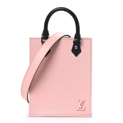 LOUIS VUITTON PETIT SAC PLAT PM ROSE BALLERINE EPI LEATHER SILVER HARDWARE