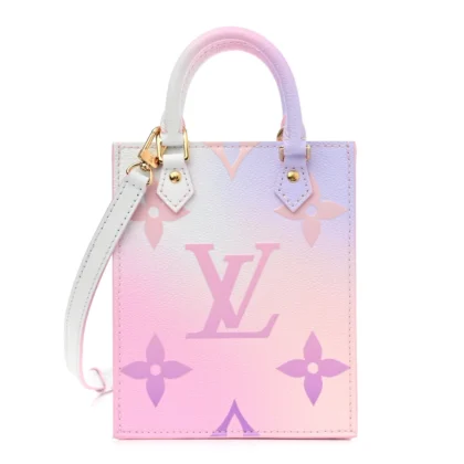 LOUIS VUITTON SPRING IN THE CITY PETIT SAC PLAT PM SUNRISE PASTEL GIANT MONOGRAM CANVAS