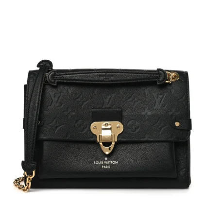 LOUIS VUITTON VAVIN PM BLACK EMPREINTE LEATHER GOLD HARDWARE