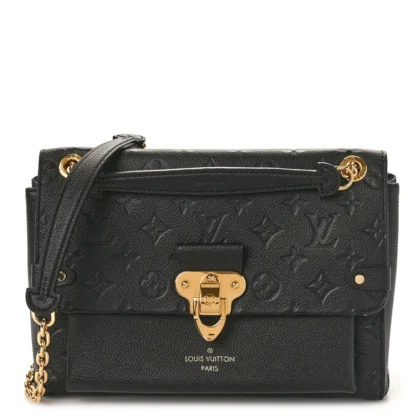 LOUIS VUITTON VAVIN PM BLACK EMPREINTE LEATHER BRASS HARDWARE