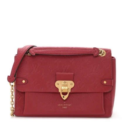 LOUIS VUITTON VAVIN PM SCARLET EMPREINTE LEATHER BRASS HARDWARE