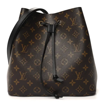 LOUIS VUITTON NEONOE MM BLACK MONOGRAM CANVAS