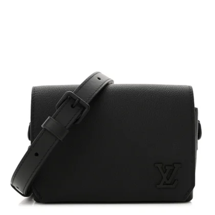 LOUIS VUITTON FASTLINE WEARABLE WALLET PM BLACK COWHIDE LEATHER