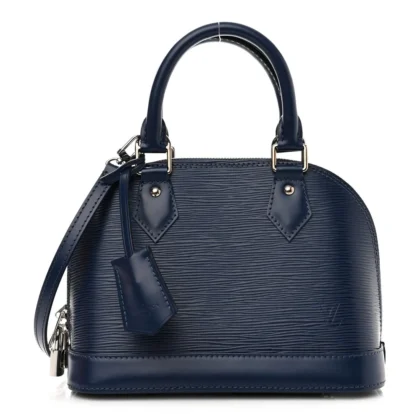 LOUIS VUITTON ALMA BB INDIGO EPI LEATHER SILVER HARDWARE