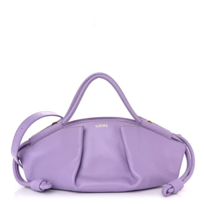 LOEWE PASEO BAG SMALL LIGHT MAUVE SHINY NAPPA CALFSKIN LEATHER GOLD HARDWARE