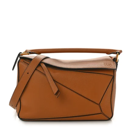 LOEWE PUZZLE BAG SMALL LIGHT CARAMEL CALFSKIN LEATHER