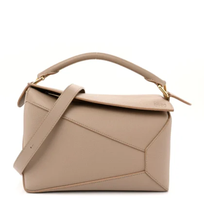 LOEWE PUZZLE EDGE BAG SMALL SAND GRAINED CALFSKIN LEATHER