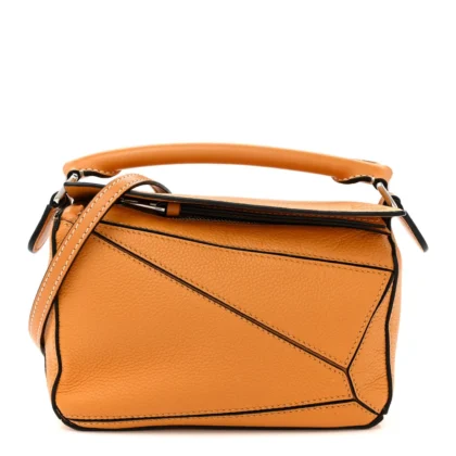 LOEWE PUZZLE BAG MINI NARCISSUS YELLOW CALFSKIN LEATHER