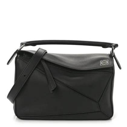 LOEWE PUZZLE BAG SMALL BLACK CALFSKIN LEATHER