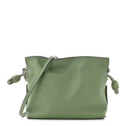 LOEWE FLAMENCO KNOT BAG MINI AVOCADO CALFSKIN LEATHER