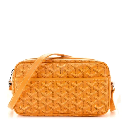 GOYARD SAC CAP VERT PM VERT YELLOW GOYARDINE CANVAS SILVER HARDWARE