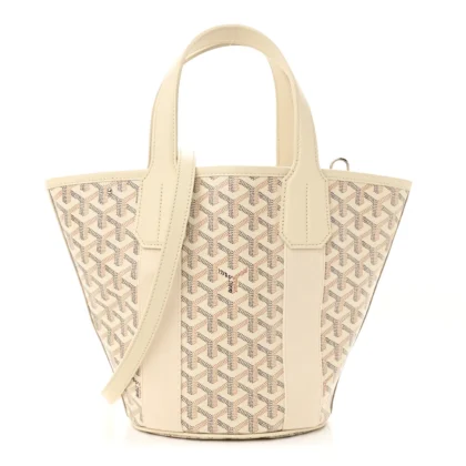 GOYARD BELHARRA TOTE PM SAND GOYARDINE CANVAS