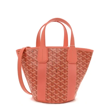 GOYARD BELHARRA TOTE PM CORAL GOYARDINE CANVAS