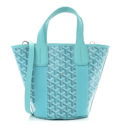 GOYARD BELHARRA PM BLEU TURQUOISE GOYARDINE CANVAS