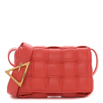 BOTTEGA VENETA MAXI INTRECCIATO PADDED CASSETTE CROSSBODY BAG SUNBURST NAPPA LEATHER