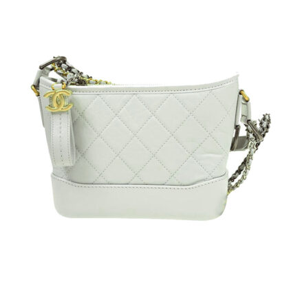 CHANEL BAG WHITE QUILTED CALFSKIN LEATHER SHOULDER BAGS CROSSBODY BAGS