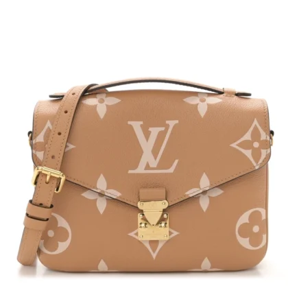 LOUIS VUITTON POCHETTE METIS PM ARIZONA BEIGE GIANT MONOGRAM EMPREINTE LEATHER GOLD HARDWARE